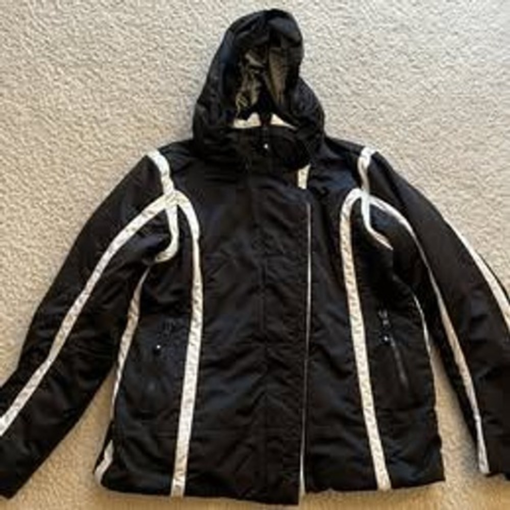 Obermeyer ADELE Black & White Winter Ski Board Jacket Women 18 XL